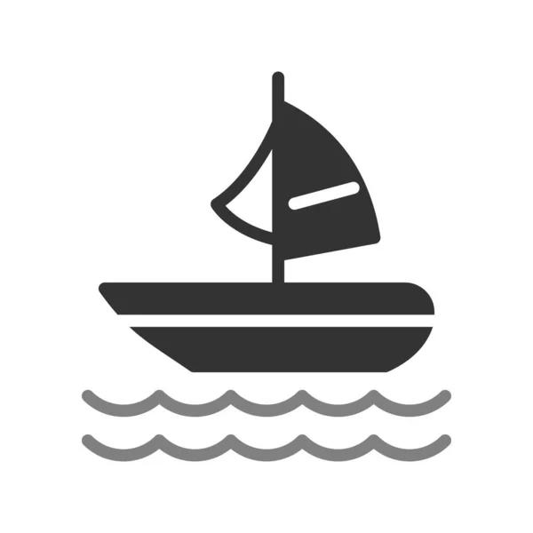 Boat Icon Vector Illustration — Vetor de Stock