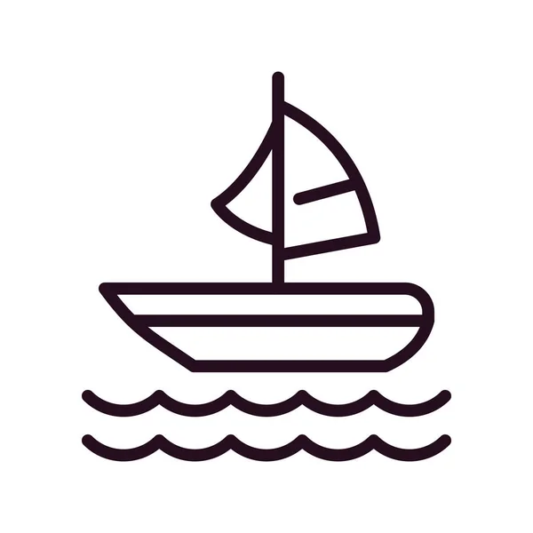 Boat Icon Vector Illustration — Vetor de Stock