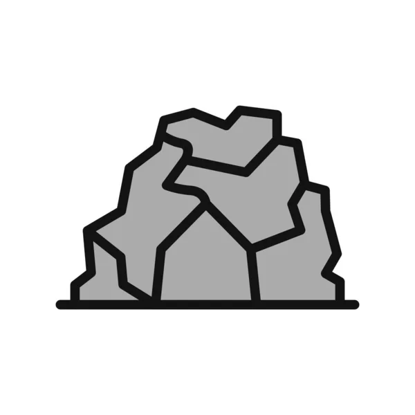 Montañas Naturaleza Icono Sobre Fondo Blanco — Vector de stock