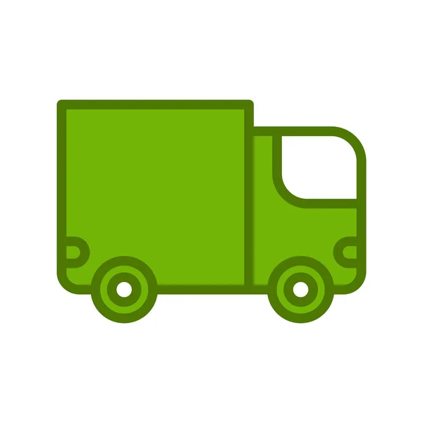 Delivery Truck Web Icon Vector Illustration — Stock Vector