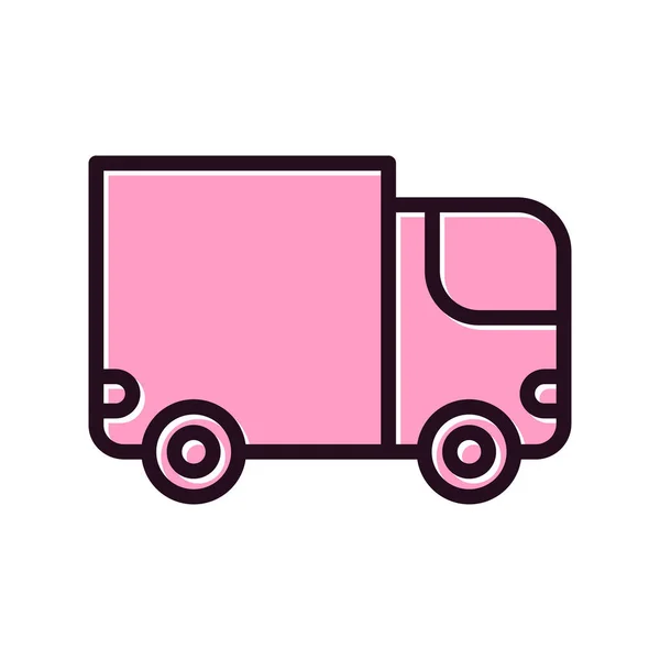 Delivery Truck Web Icon Vector Illustration — Wektor stockowy