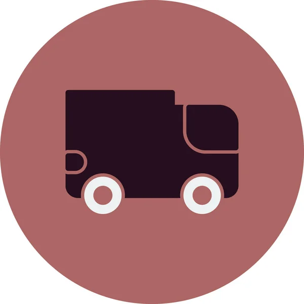 Delivery Truck Web Icon Vector Illustration — Stok Vektör