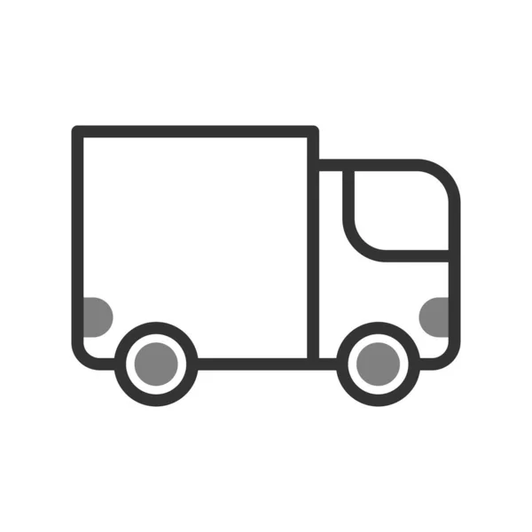 Camion Delle Consegne Illustrazione Vettoriale Icona Web — Vettoriale Stock