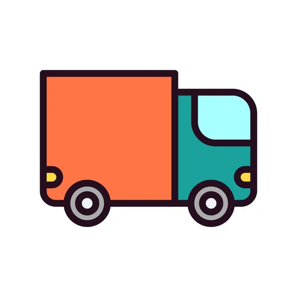 Levering Vrachtwagen Pictogram Vector Illustratie — Stockvector