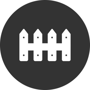 Çit. Web simgesi vektör illüstrasyonu