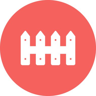 Çit. Web simgesi vektör illüstrasyonu