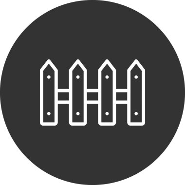 Çit. Web simgesi vektör illüstrasyonu