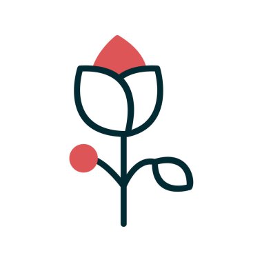 Çiçek simgesinin vektör illüstrasyonu 