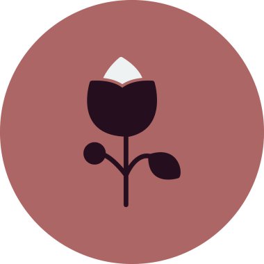 Çiçek simgesinin vektör illüstrasyonu 