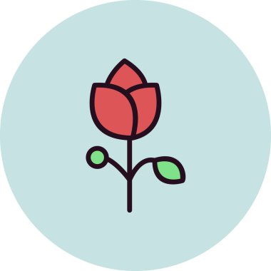 Çiçek simgesinin vektör illüstrasyonu 