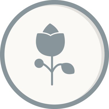 Çiçek simgesinin vektör illüstrasyonu 