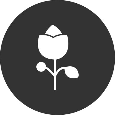 Çiçek simgesinin vektör illüstrasyonu 