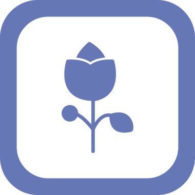 Çiçek simgesinin vektör illüstrasyonu 