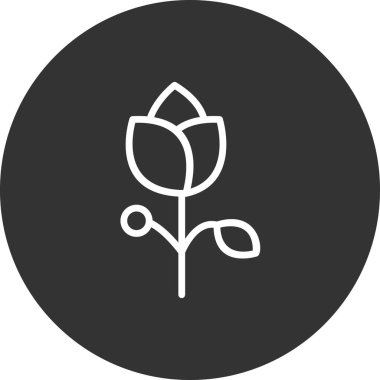 Çiçek simgesinin vektör illüstrasyonu 