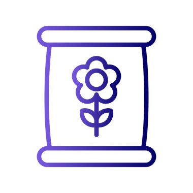 Çiçek Tohumu Torbası simgesinin vektör illüstrasyonu 