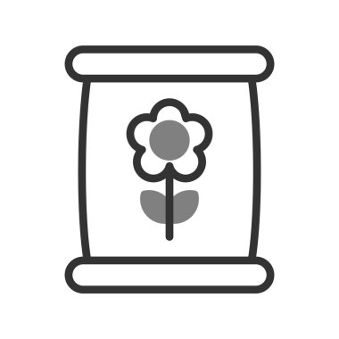 Çiçek Tohumu Torbası simgesinin vektör illüstrasyonu 