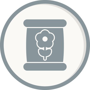 Çiçek Tohumu Torbası simgesinin vektör illüstrasyonu 