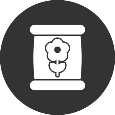 Çiçek Tohumu Torbası simgesinin vektör illüstrasyonu 