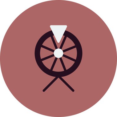 Fortune Wheel simgesi, vektör illüstrasyonu