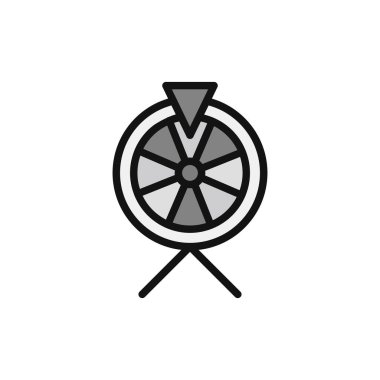 Fortune Wheel simgesi, vektör illüstrasyonu