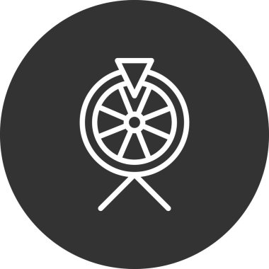 Fortune Wheel simgesi, vektör illüstrasyonu