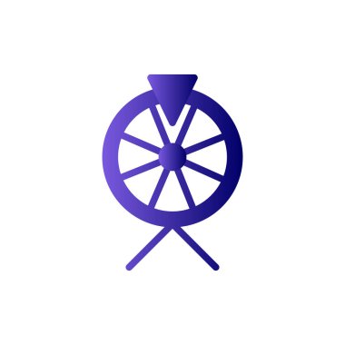 Fortune Wheel simgesi, vektör illüstrasyonu