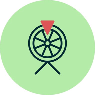 Fortune Wheel simgesi, vektör illüstrasyonu