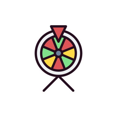 Fortune Wheel simgesi, vektör illüstrasyonu