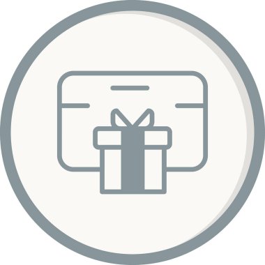 Hediye kutusu simgesi. vektör illüstrasyonu.