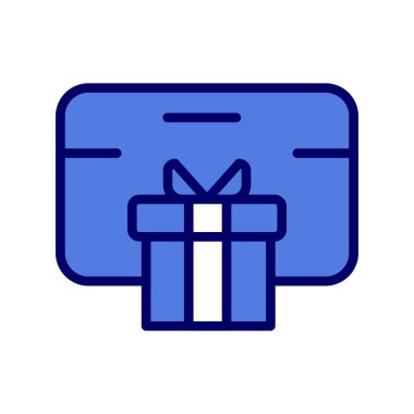 Hediye kutusu simgesi. vektör illüstrasyonu.