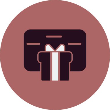 Hediye kutusu simgesi. vektör illüstrasyonu.