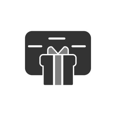 Hediye kutusu simgesi. vektör illüstrasyonu.