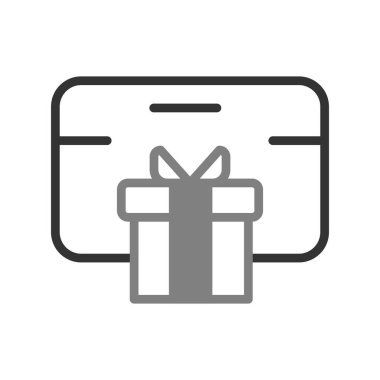 Hediye kutusu simgesi. vektör illüstrasyonu.