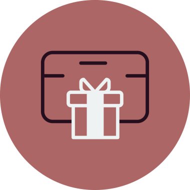 Hediye kutusu simgesi. vektör illüstrasyonu.