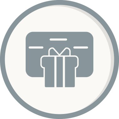 Hediye kutusu simgesi. vektör illüstrasyonu.