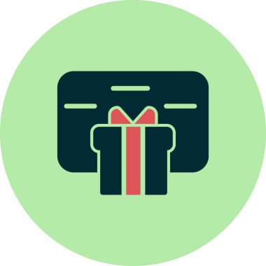 Hediye kutusu simgesi. vektör illüstrasyonu.