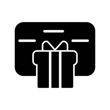Hediye kutusu simgesi. vektör illüstrasyonu.