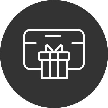 Hediye kutusu simgesi. vektör illüstrasyonu.