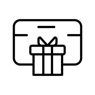 Hediye kutusu simgesi. vektör illüstrasyonu.