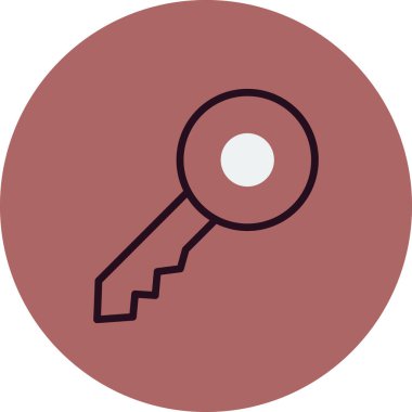 Anahtar simgesi vektör illüstrasyonu