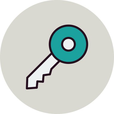 Anahtar simgesi vektör illüstrasyonu