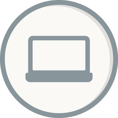 Dizüstü bilgisayarın vektör illüstrasyonu, simgesi 