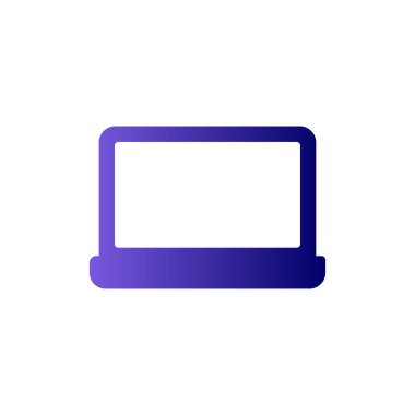 Dizüstü bilgisayarın vektör illüstrasyonu, simgesi 