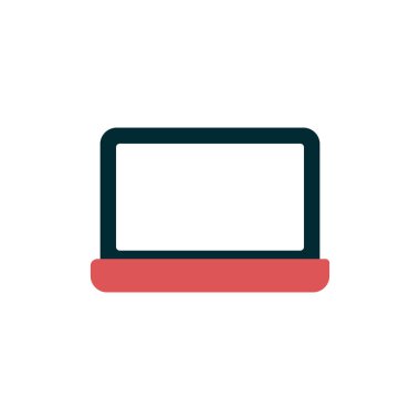 Dizüstü bilgisayarın vektör illüstrasyonu, simgesi 