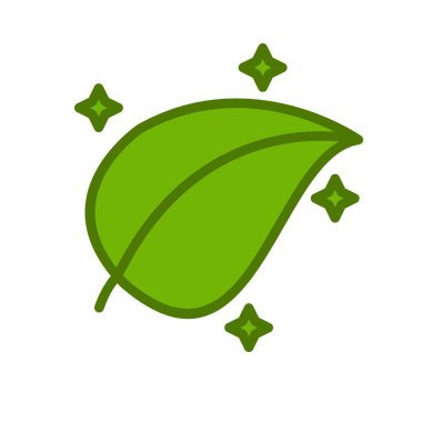 Yaprak simgesi, vektör illüstrasyonu