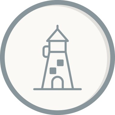 Deniz feneri simgesinin vektör illüstrasyonu 
