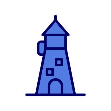 Deniz feneri simgesinin vektör illüstrasyonu 