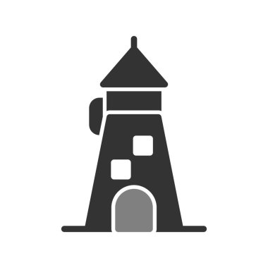 Deniz feneri simgesinin vektör illüstrasyonu 