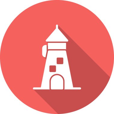 Deniz feneri simgesinin vektör illüstrasyonu 