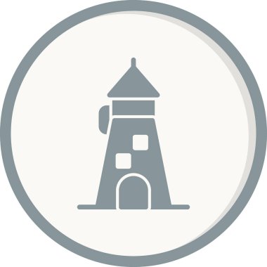 Deniz feneri simgesinin vektör illüstrasyonu 